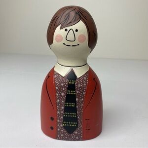 Vintage Artamount MCM Figural Man Suit Tie Money Coin Bank Japan Paper Mache